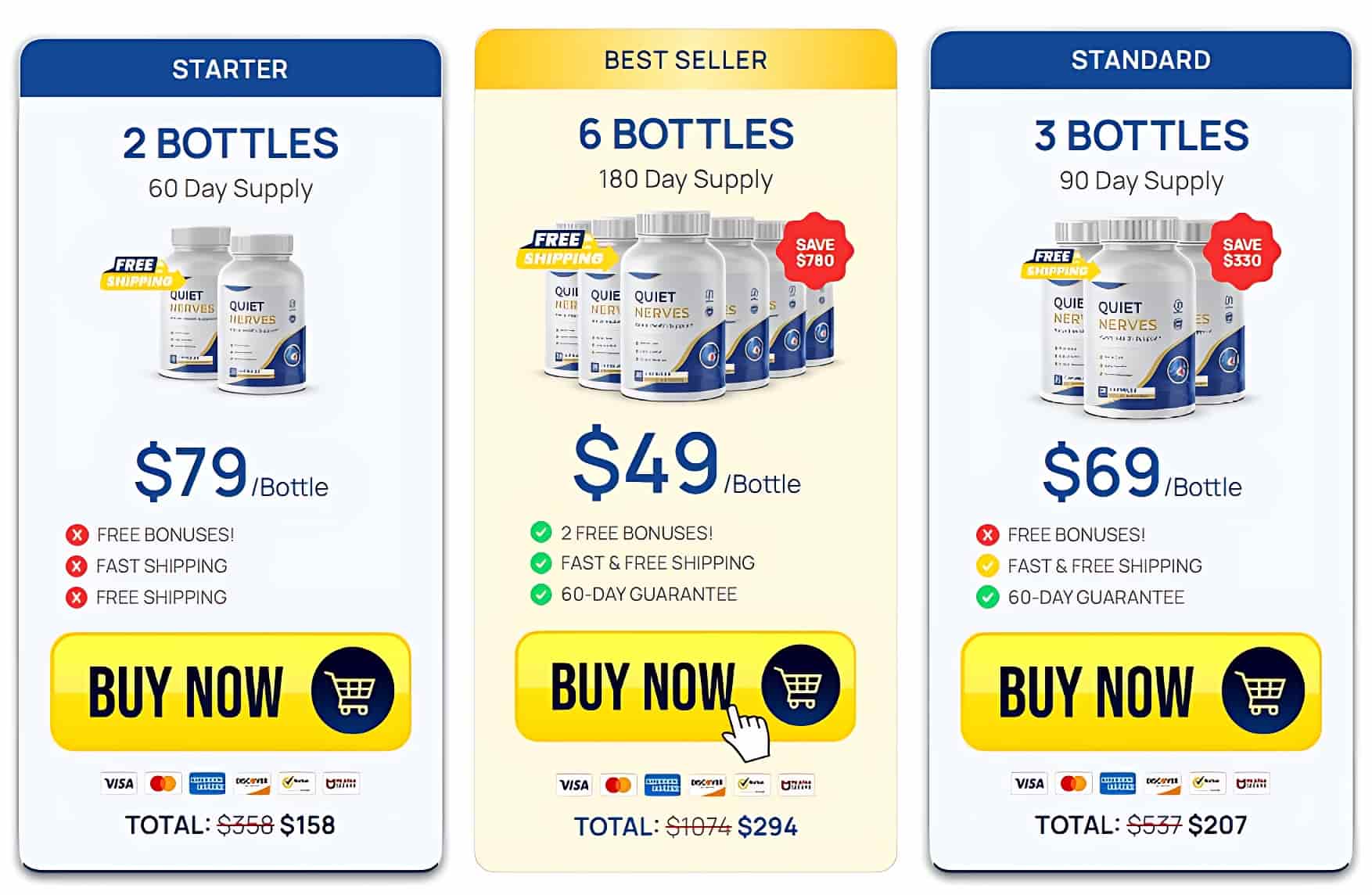 Quiet Nerves Price Packages